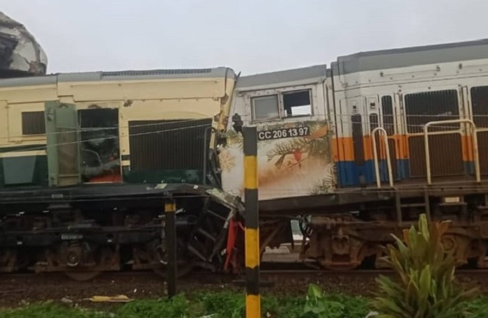 Kecelakaan kereta terjadi di Cicalengka, Kabupaten Bandung. (Instagram.com/@jalur5)
