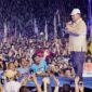 Calon presiden nomor urut 2, Prabowo Subianto menyapa sebanyak sekitar 80 ribu masyarakat Sulawesi Utara di Lapangan KONI Sario. (Dok. TKN Prabowo Gibran)