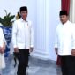 Menteri Pertahanan yang juga presiden terpilih 2024-2029 Prabowo Subianto bersama presiden Joko Widodo di hari kedua perayaan Idulfitri 1445 H. (Dok. Tim Media Prabowo)